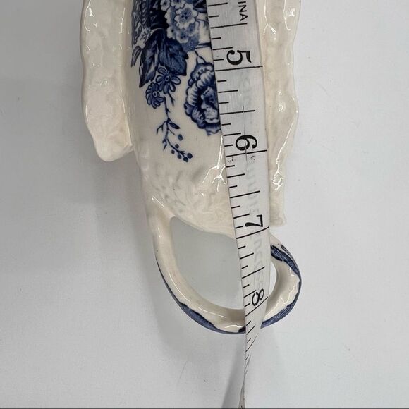 Mason’s gravy boat Ironstone Hanging Basket Blue White tableware vintage England - Picture 7 of 7